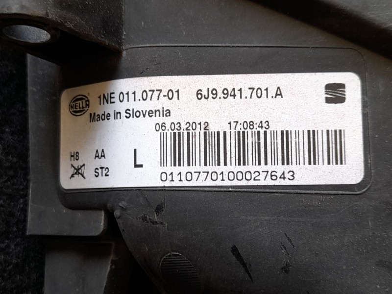 Recambio de faro antiniebla izquierdo para seat ibiza iv (6j5, 6p1) 1.6 tdi referencia OEM IAM 6J0941701B  
