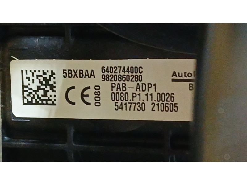 Recambio de kit airbag para opel corsa f (p2jo) 1.2 (68) referencia OEM IAM 98301367ZD C/ SALPICADERO SIN PRETENSORES 98301367ZD