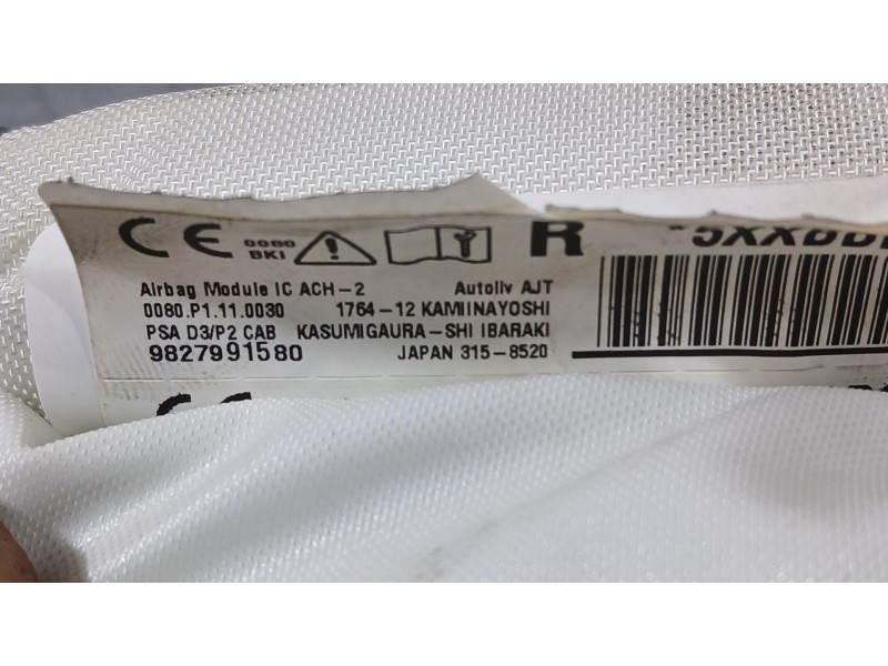 Recambio de airbag cortina delantero derecho para opel corsa f (p2jo) 1.2 (68) referencia OEM IAM 9827991580  