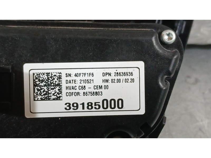 Recambio de mando climatizador para opel corsa f (p2jo) 1.2 (68) referencia OEM IAM 9831888480  