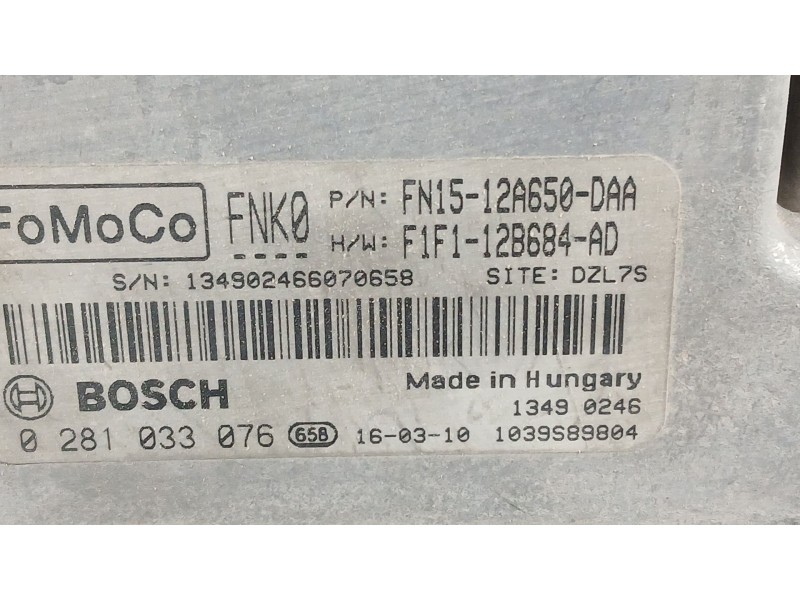 Recambio de centralita motor uce para ford ecosport 1.5 ecoblue tdci referencia OEM IAM F1FJ12A650AD  