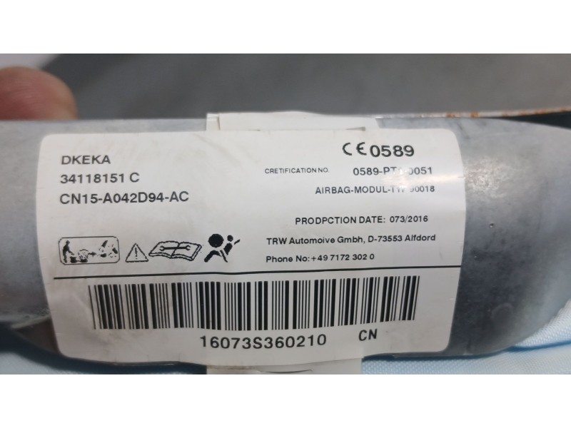 Recambio de airbag cortina delantero derecho para ford ecosport 1.5 ecoblue tdci referencia OEM IAM 1801977  