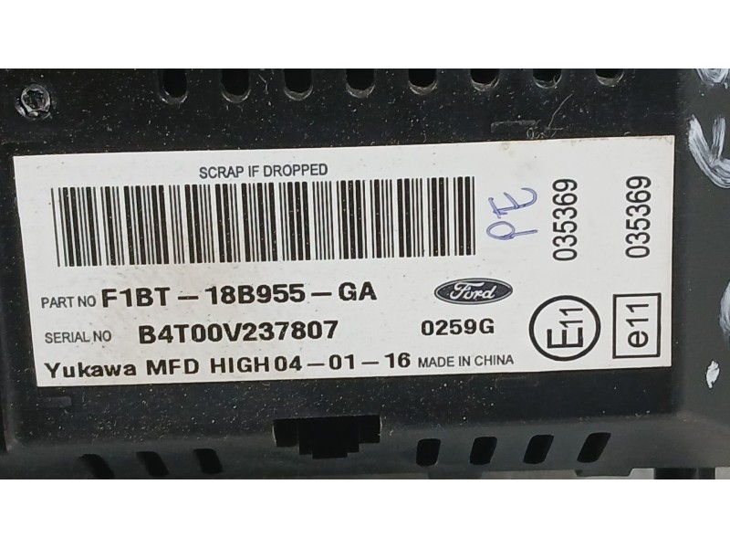 Recambio de pantalla multifuncion para ford ecosport 1.5 ecoblue tdci referencia OEM IAM   