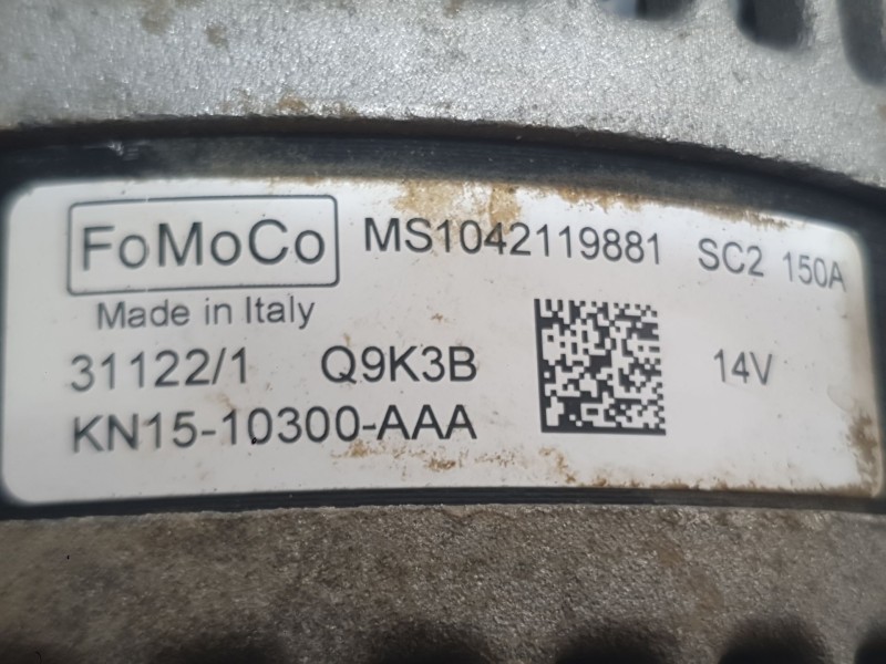 Recambio de alternador para ford ecosport 1.0 ecoboost referencia OEM IAM 2529818  