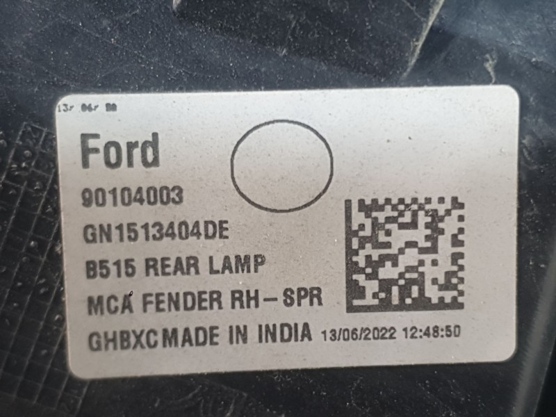 Recambio de piloto trasero derecho exterior para ford ecosport 1.0 ecoboost referencia OEM IAM 2304081 CN1513404BB 