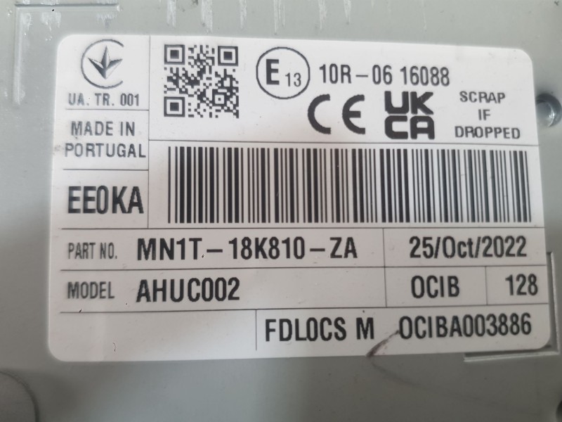 Recambio de sistema audio / radio para ford ecosport 1.0 ecoboost referencia OEM IAM HX7T18D832DT  