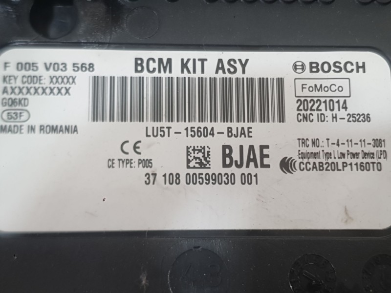 Recambio de caja reles / fusibles para ford ecosport 1.0 ecoboost referencia OEM IAM   