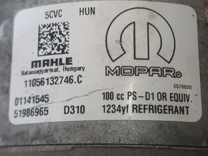 Recambio de compresor aire acondicionado para fiat tipo hatchback (356_, 357_) 1.4 (356hxa1b) referencia OEM IAM 51986965  