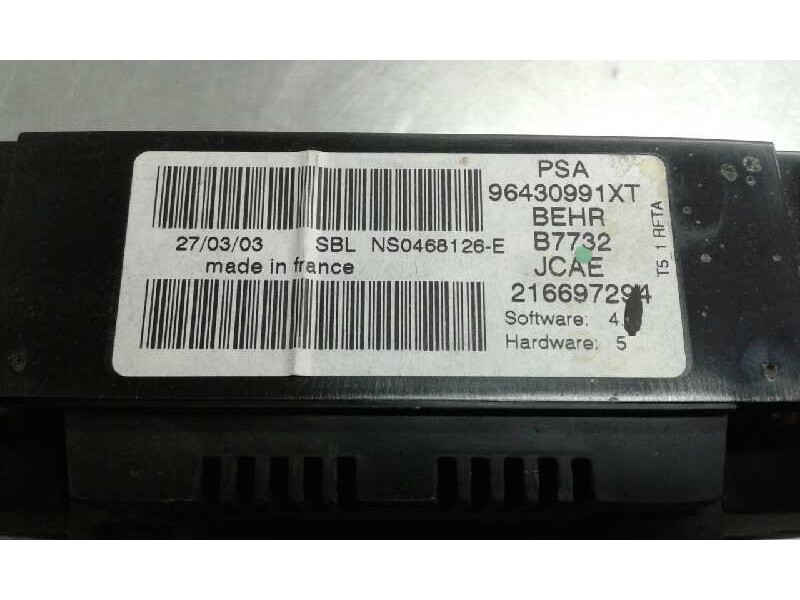 Recambio de mando climatizador para peugeot 307 (s1) 1.4 hdi referencia OEM IAM 216697294 96430991XT BEHR