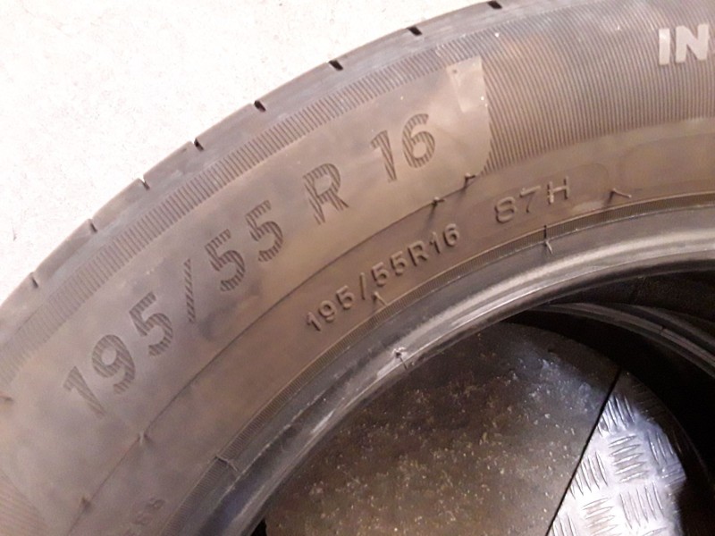 Recambio de neumatico pareja para neumaticos reutilizados - referencia OEM IAM 195551687H MICHELIN 195/55/16/87H