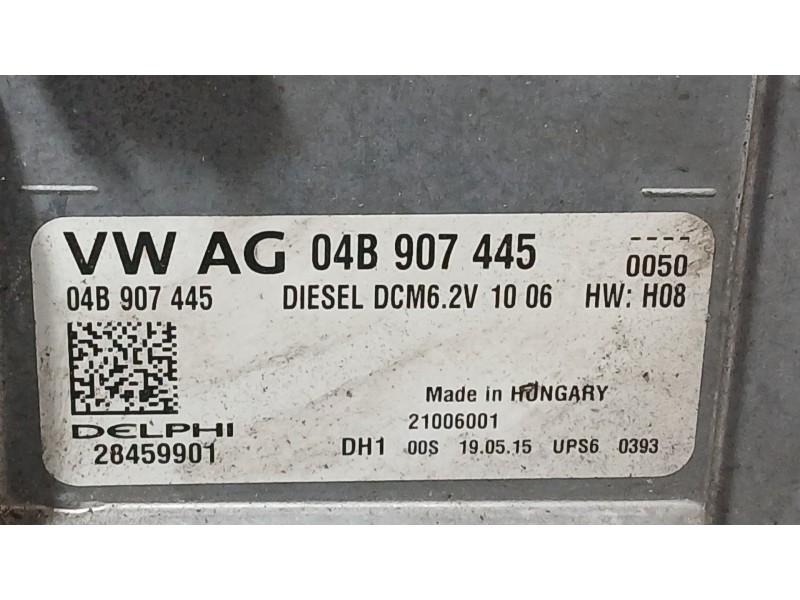 Recambio de centralita motor uce para skoda fabia iii (nj3) 1.4 tdi referencia OEM IAM 04B906027B  