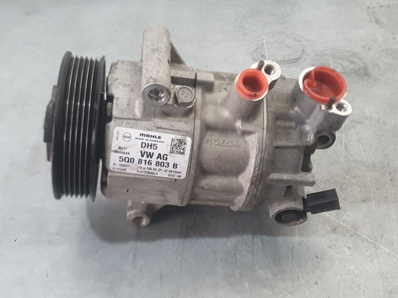 Recambio de compresor aire acondicionado para seat leon (5f1) 1.6 tdi referencia OEM IAM 5Q0816803D 5Q0820803Q 