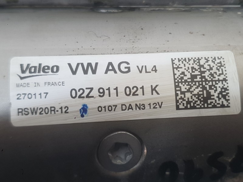 Recambio de motor arranque para seat leon (5f1) 1.6 tdi referencia OEM IAM 02Z911021KX  