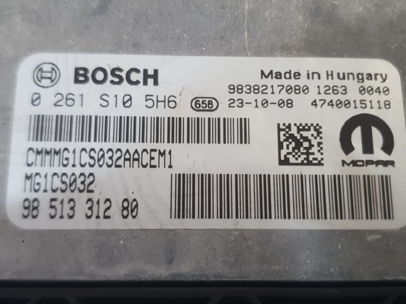 Recambio de centralita motor uce para jeep avenger (fh1) avenger t-gdi cat referencia OEM IAM 9851331280  