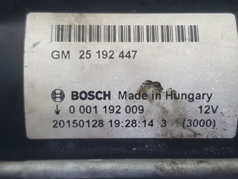 Recambio de motor arranque para opel meriva b monospace (s10) 1.4 (75) referencia OEM IAM 25192447 BOSCH 0001192009 