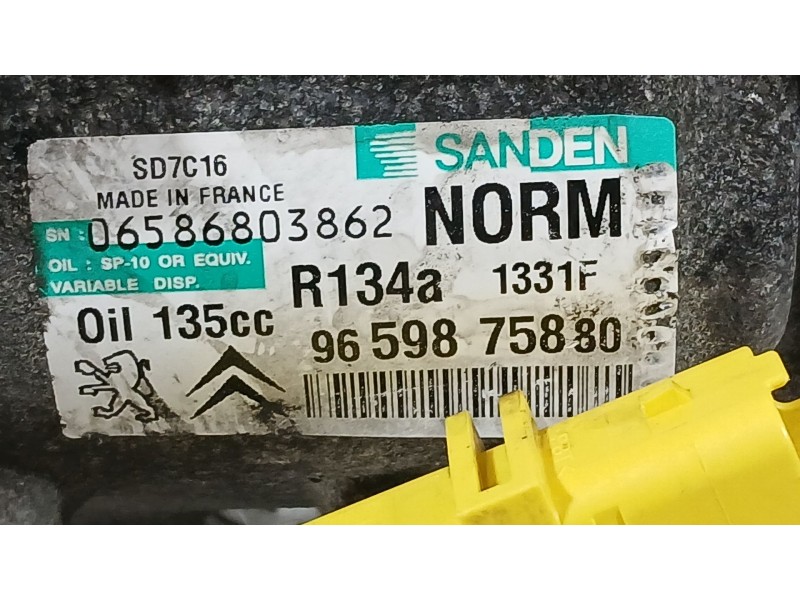 Recambio de compresor aire acondicionado para citroën c4 picasso i monospace (ud_) 1.6 hdi referencia OEM IAM 9825868180  