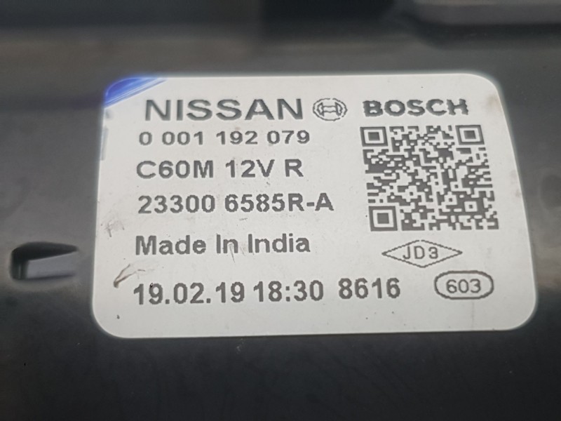 Recambio de motor arranque para nissan micra v (k14) 1.0 referencia OEM IAM   