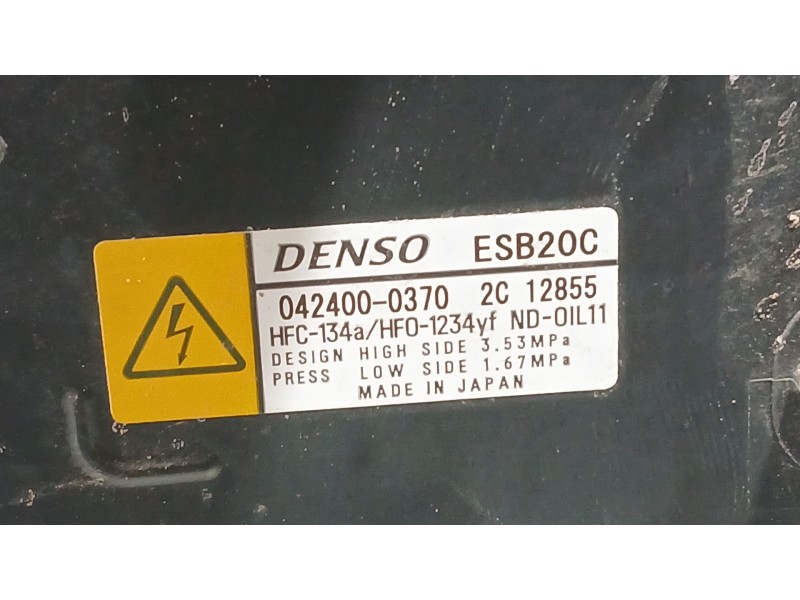 Recambio de compresor aire acondicionado para toyota corolla (e21) hybrid active referencia OEM IAM 8837047092  
