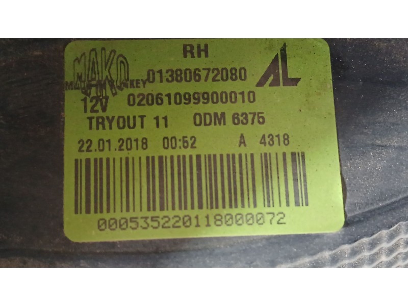 Recambio de piloto trasero derecho para peugeot boxer autobús 2.0 bluehdi 130 referencia OEM IAM 1612401680  