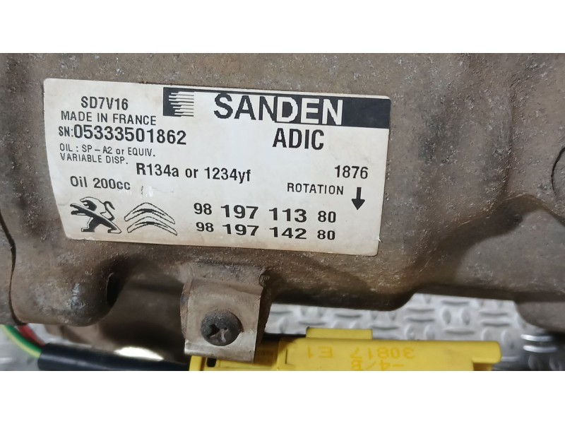 Recambio de compresor aire acondicionado para peugeot boxer autobús 2.0 bluehdi 130 referencia OEM IAM 9819711380 1671554080 