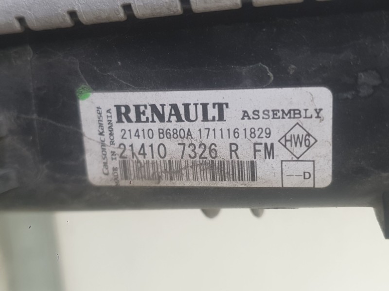 Recambio de radiador agua para renault clio iv (bh_) 1.5 dci 90 referencia OEM IAM 214100078R  