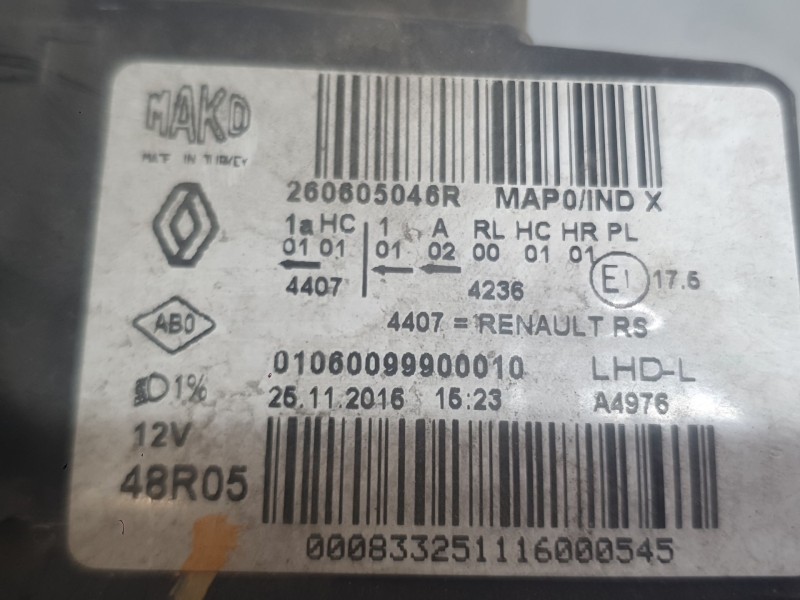 Recambio de faro izquierdo para renault clio iv (bh_) 1.5 dci 90 referencia OEM IAM 260603442R  