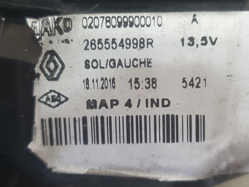 Recambio de piloto trasero izquierdo exterior para renault clio iv (bh_) 1.5 dci 90 referencia OEM IAM 265554091R  