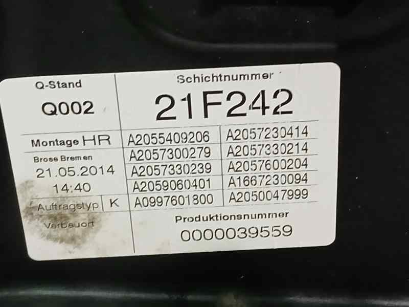 Recambio de elevalunas trasero derecho para mercedes-benz clase c (w205) lim. c 220 bluetec referencia OEM IAM A2055409206  ELEC