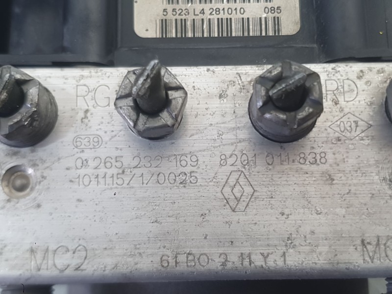 Recambio de abs para renault kangoo / grand kangoo ii (kw0/1_) 1.5 dci 70 (kw0v, kw0a) referencia OEM IAM 8201240013  