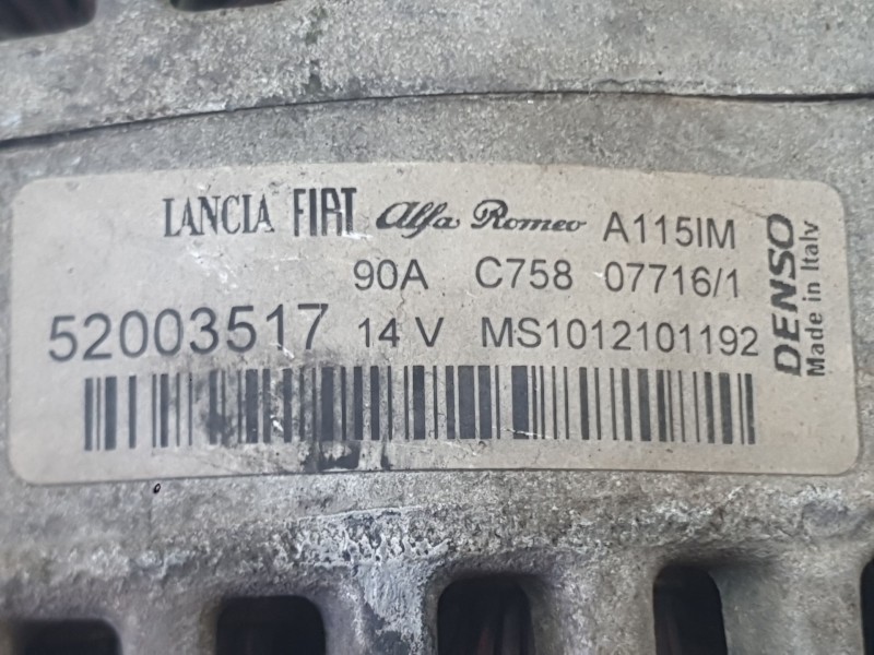 Recambio de alternador para fiat doblo cargo (263_) 1.3 d multijet referencia OEM IAM 71795805 52003518 