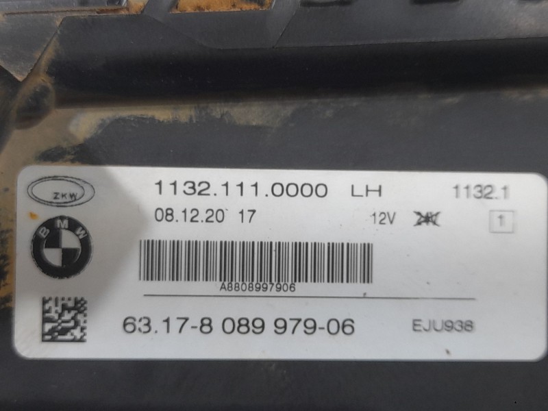 Recambio de faro antiniebla izquierdo para bmw 1 (f40) 118 d referencia OEM IAM 63178089979LH DIURNO 