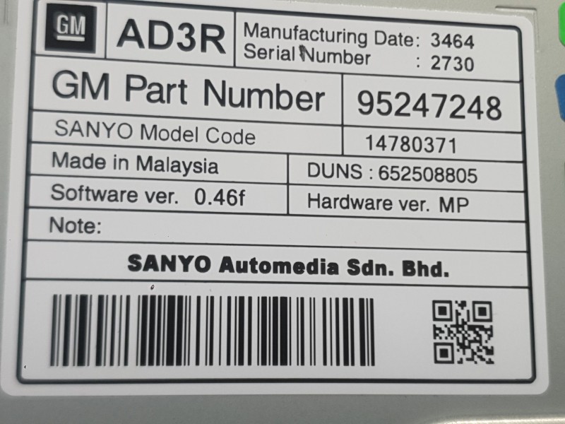 Recambio de sistema navegacion gps para opel mokka / mokka x (j13) 1.6 cdti (_76) referencia OEM IAM 95052530  