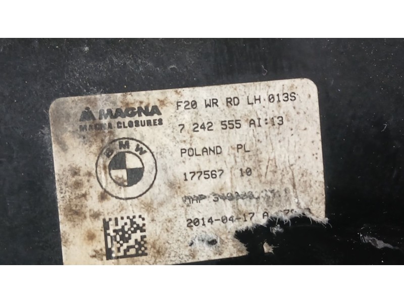 Recambio de elevalunas trasero izquierdo para bmw 1 (f20) 118 i referencia OEM IAM 51357281883  