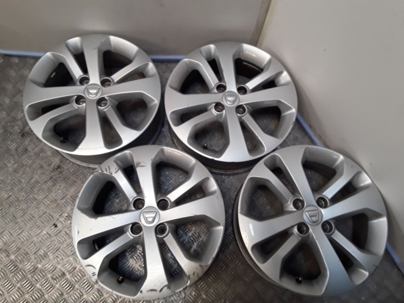 Recambio de juego llantas aluminio para dacia lodgy (js_) 1.5 dci referencia OEM IAM 6X16 4 TORN ET40 ALUMINIO ROZADAS