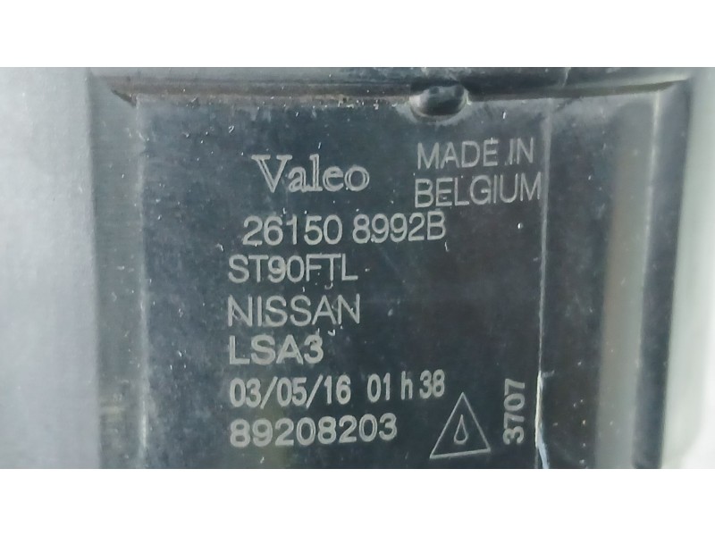 Recambio de faro antiniebla derecho para nissan qashqai ii (j11, j11_) 1.5 dci referencia OEM IAM 261508992B  