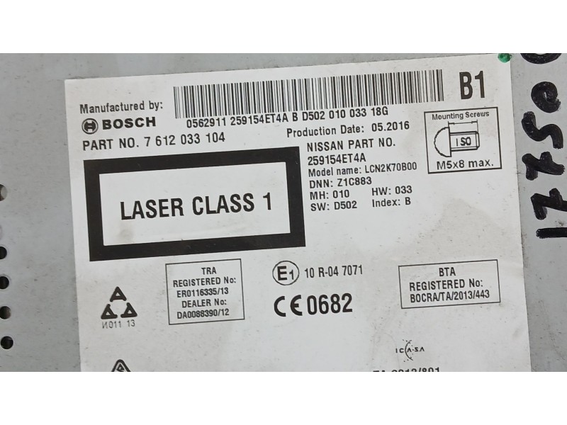 Recambio de sistema navegacion gps para nissan qashqai ii (j11, j11_) 1.5 dci referencia OEM IAM   
