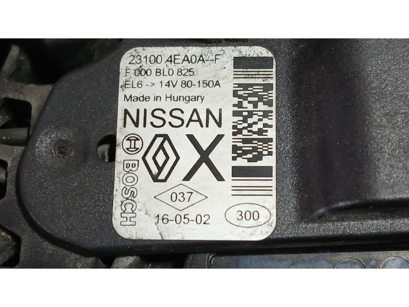 Recambio de alternador para nissan qashqai ii (j11, j11_) 1.5 dci referencia OEM IAM 231004EA0A  