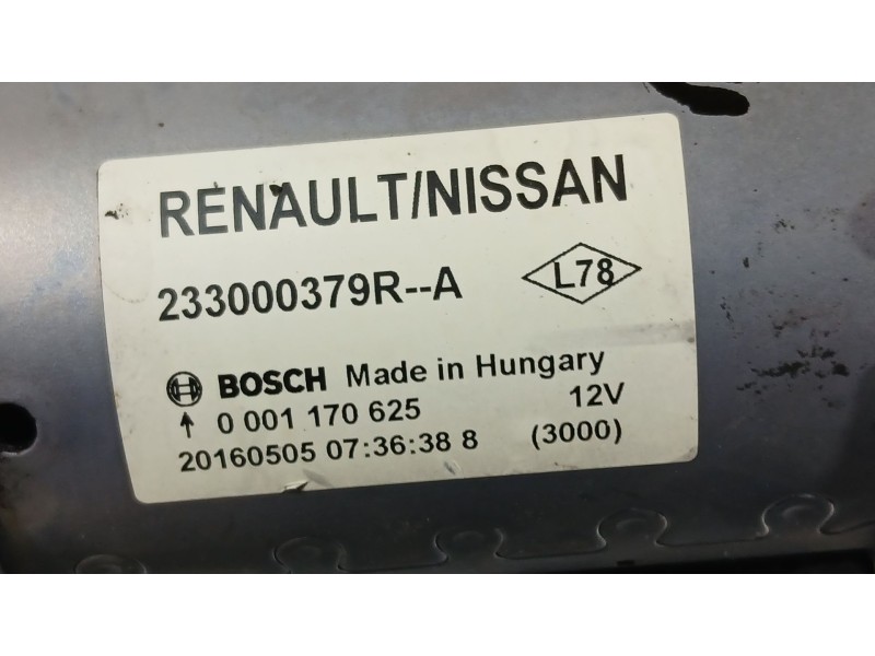 Recambio de motor arranque para nissan qashqai ii (j11, j11_) 1.5 dci referencia OEM IAM 2330000Q3B  