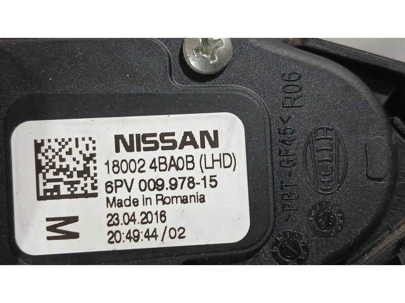 Recambio de potenciometro pedal para nissan qashqai ii (j11, j11_) 1.5 dci referencia OEM IAM 180024BA1B  