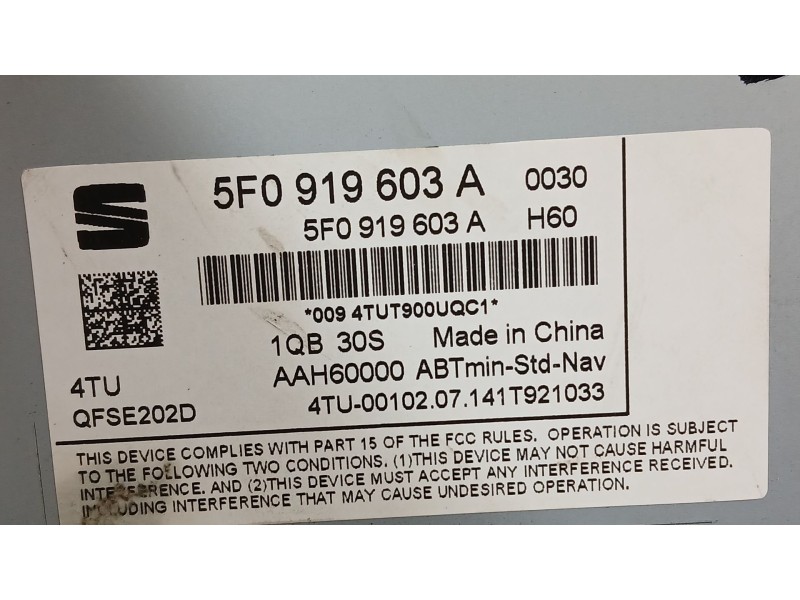 Recambio de pantalla multifuncion para seat leon st (5f8) 1.4 tsi referencia OEM IAM   