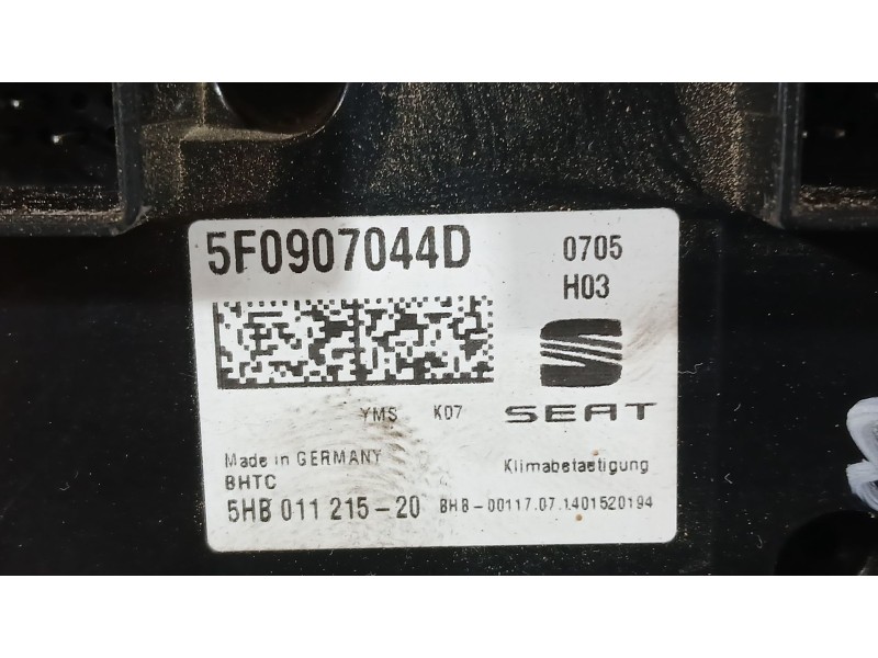 Recambio de mando climatizador para seat leon st (5f8) 1.4 tsi referencia OEM IAM 5F0907044AK  