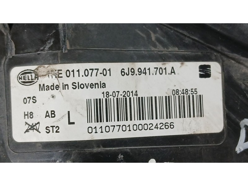 Recambio de faro antiniebla izquierdo para seat leon st (5f8) 1.4 tsi referencia OEM IAM 6J9941701A  