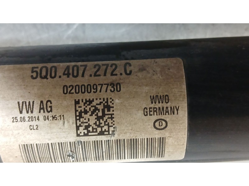 Recambio de transmision delantera derecha para seat leon st (5f8) 1.4 tsi referencia OEM IAM 5Q0407272CC  