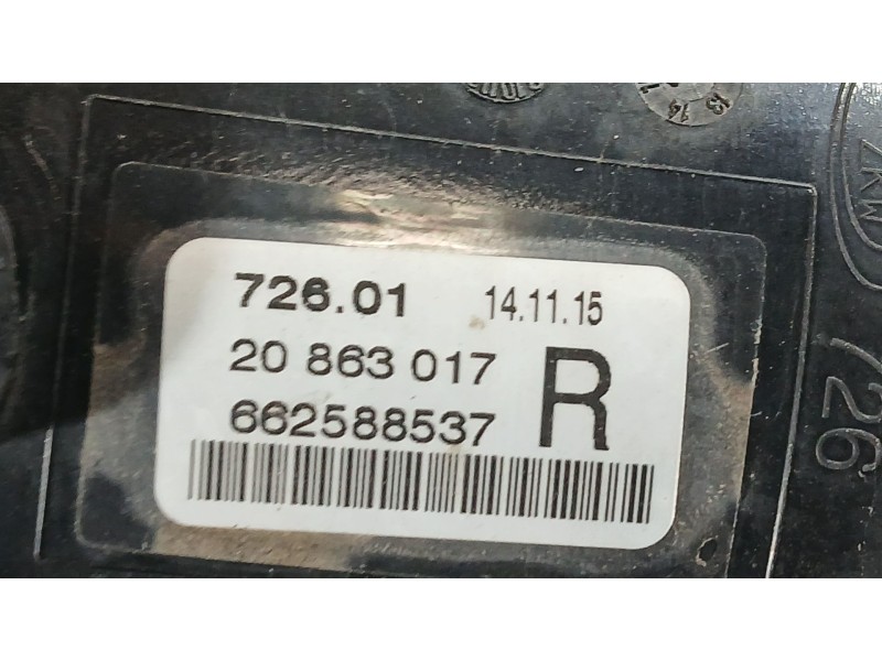 Recambio de faro antiniebla derecho para opel zafira tourer c (p12) 1.6 cdti (75) referencia OEM IAM 20863017  
