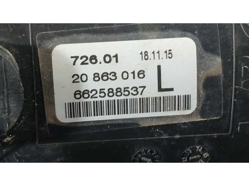 Recambio de faro antiniebla izquierdo para opel zafira tourer c (p12) 1.6 cdti (75) referencia OEM IAM 20863016  