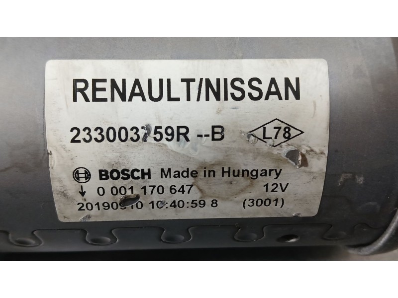 Recambio de motor arranque para dacia duster (hm_) 1.5 dci 115 4x4 (hmad) referencia OEM IAM 233008223R  