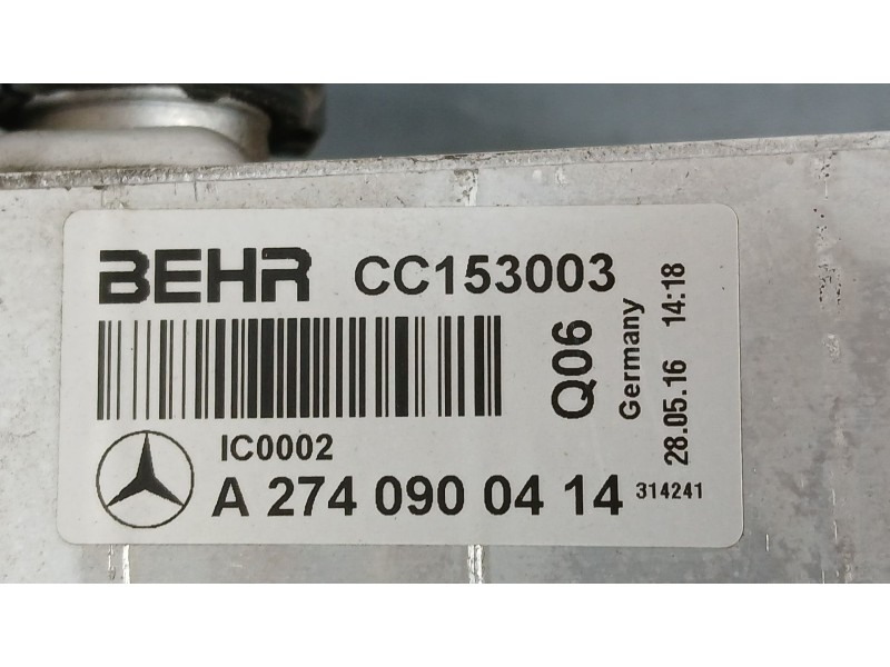 Recambio de intercooler para mercedes-benz clase c coupé (c205) c 200 (205.342) referencia OEM IAM A2740900414  