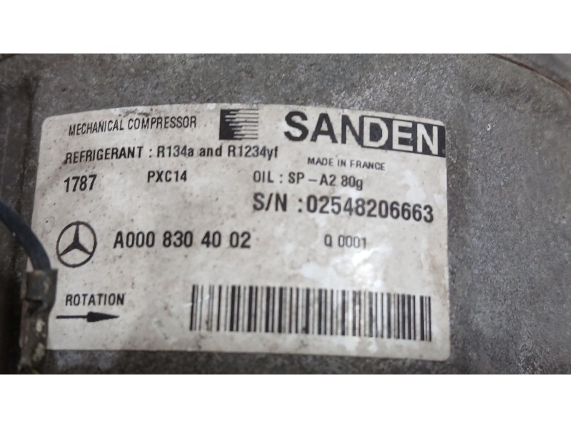 Recambio de compresor aire acondicionado para mercedes-benz clase c coupé (c205) c 200 (205.342) referencia OEM IAM A0008303002 