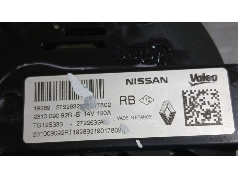 Recambio de alternador para nissan micra v (k14) 1.0 referencia OEM IAM 2310000Q5C  