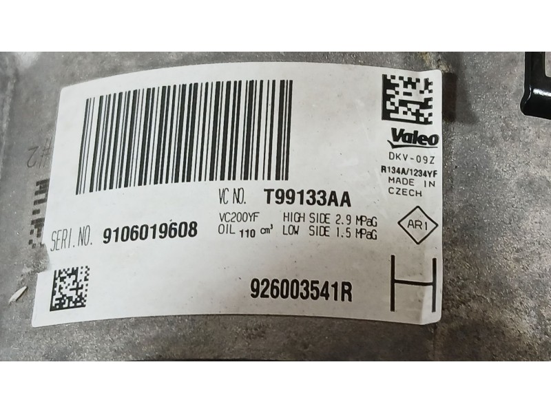 Recambio de compresor aire acondicionado para nissan micra v (k14) 1.0 referencia OEM IAM 9260000Q0F  
